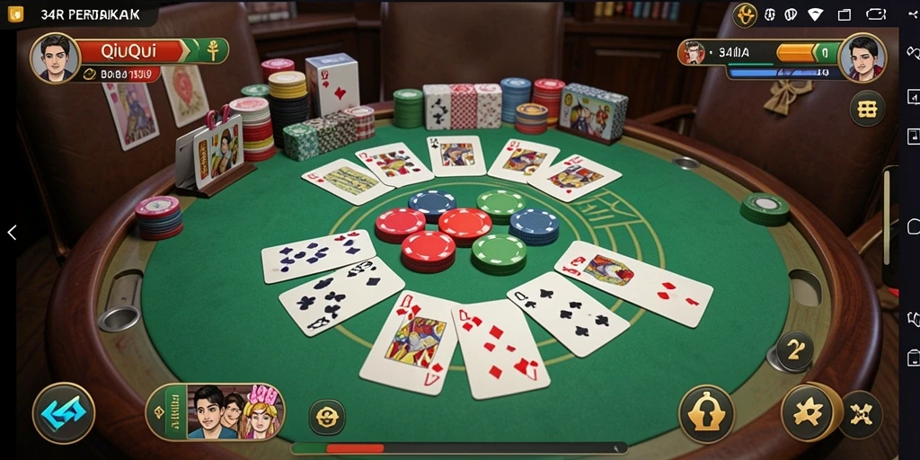 Tampilan gameplay seru dari game QiuQiu 34R.