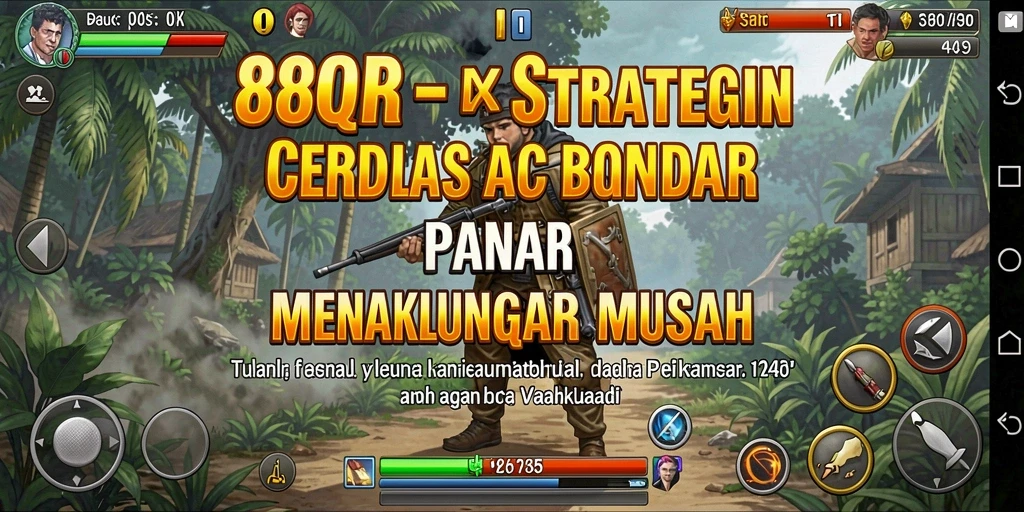 Screenshot dari gameplay intens di 8QR dengan pertempuran yang strategis.