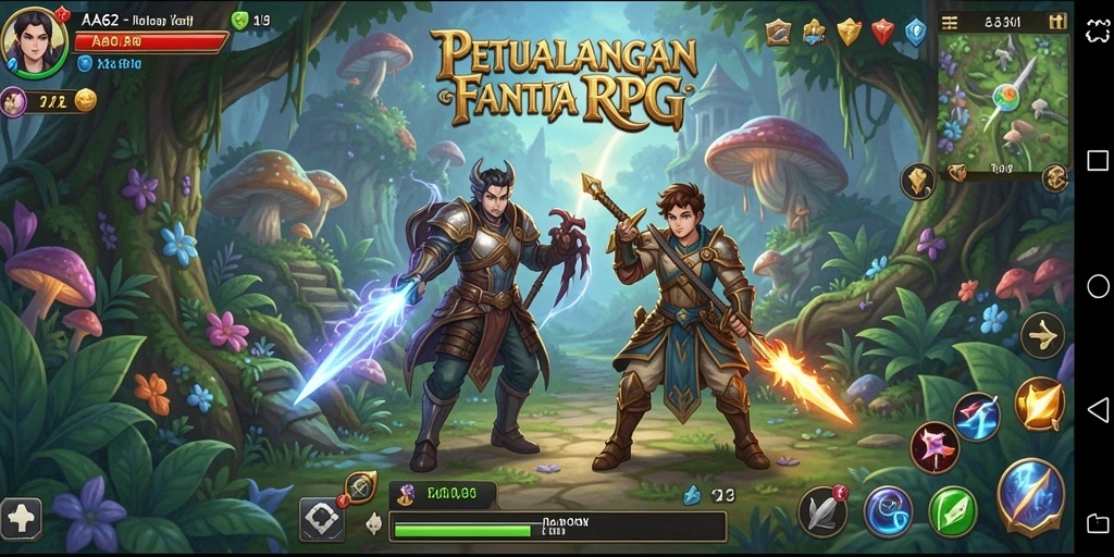 Screenshot utama menampilkan aksi pertempuran seru dalam AA62.