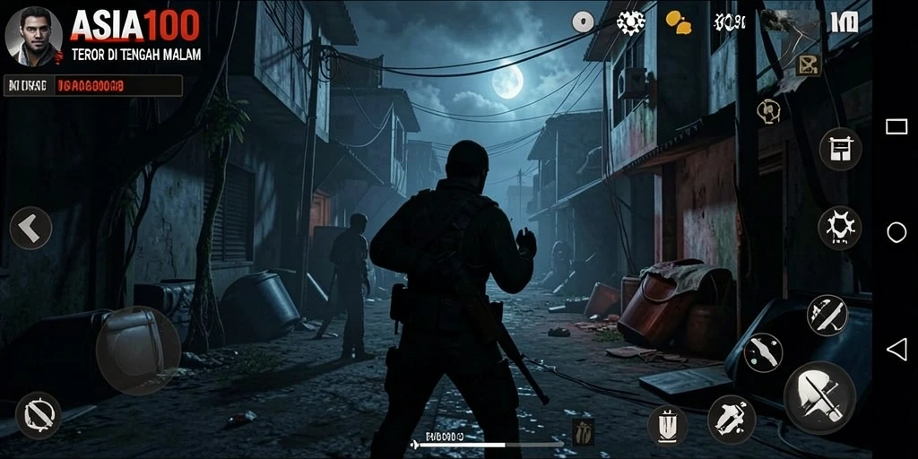Gameplay ASIA100 penuh ketegangan dan kengerian yang mencekam.