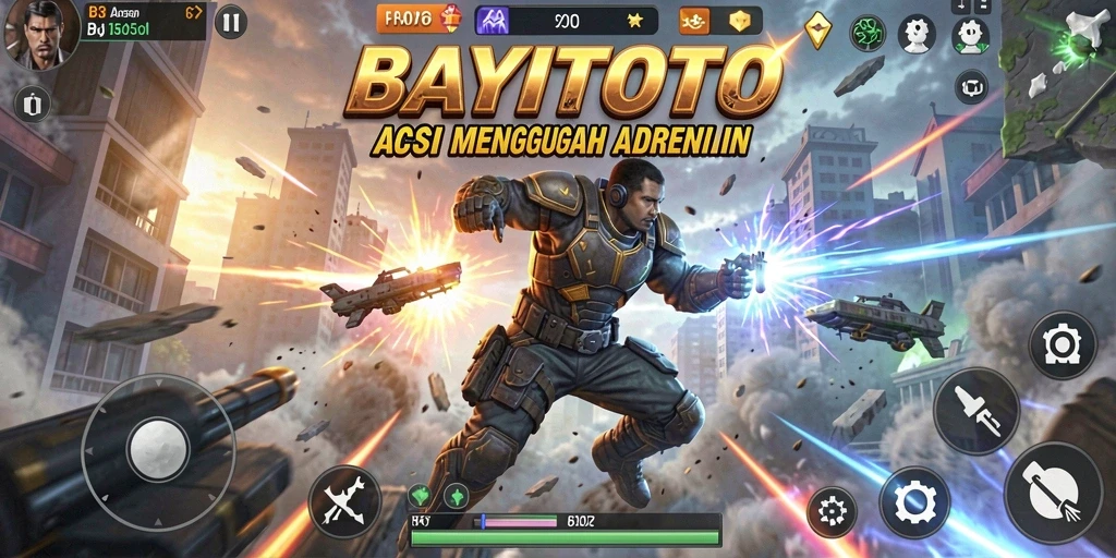 Screenshot utama BAYITOTO menampilkan pertempuran seru dan grafik yang menakjubkan.