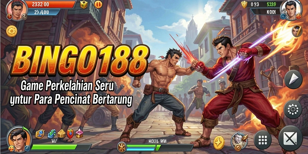 Gameplay intens dalam BINGO188 dengan aksi perkelahian yang seru.