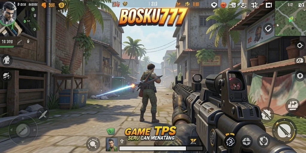 Tangkapan layar menunjukkan aksi mendebarkan dalam BOSKU777.
