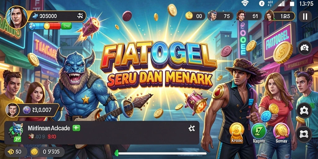 Screenshot gameplay seru dari FIATOGEL dengan aksi arcade menegangkan.