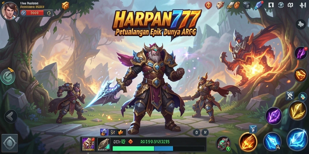 Tampilan gameplay menarik di dunia ARPG HARAPAN777.