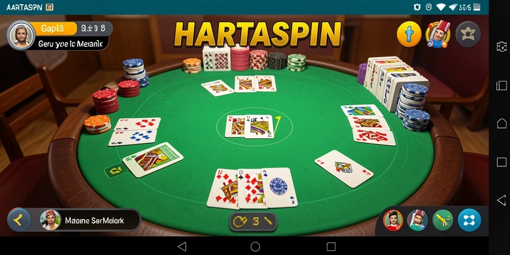 Screenshot HARTASPIN yang menunjukkan gameplay seru Gaple.