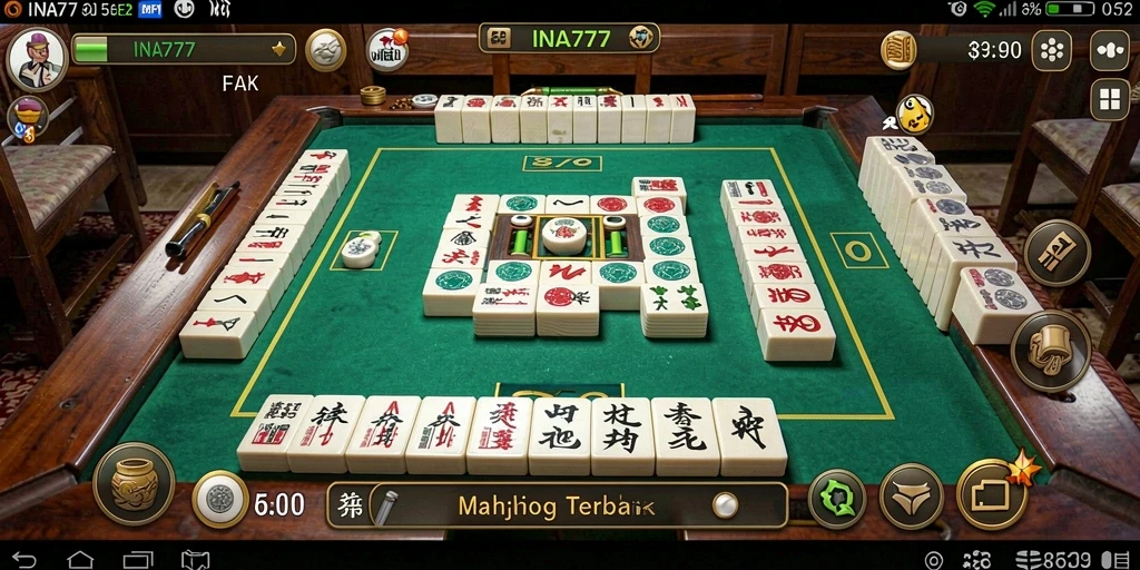Screenshot menunjukkan serunya bermain Mahjong di INA777.