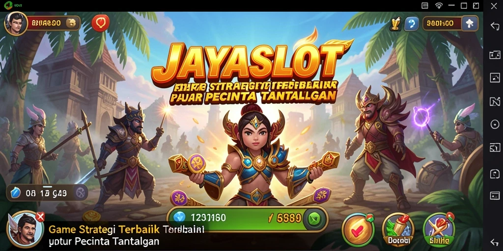 Tampilan permainan JAYASLOT dengan gameplay strategi yang intens.