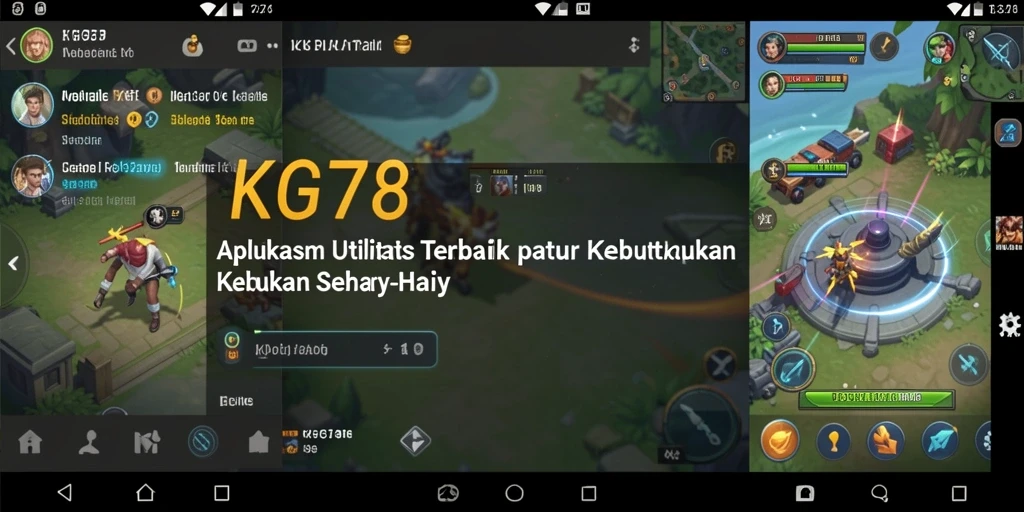 Tampilan utama KG778 dengan berbagai fitur utilitas yang berguna.