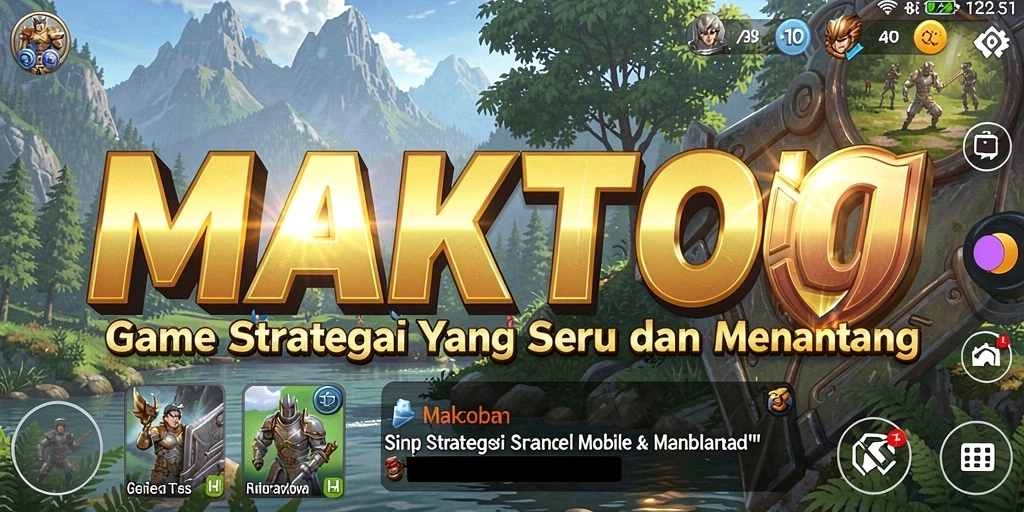 Screenshot utama MAKTOTO menampilkan pertarungan strategis antarpemain.