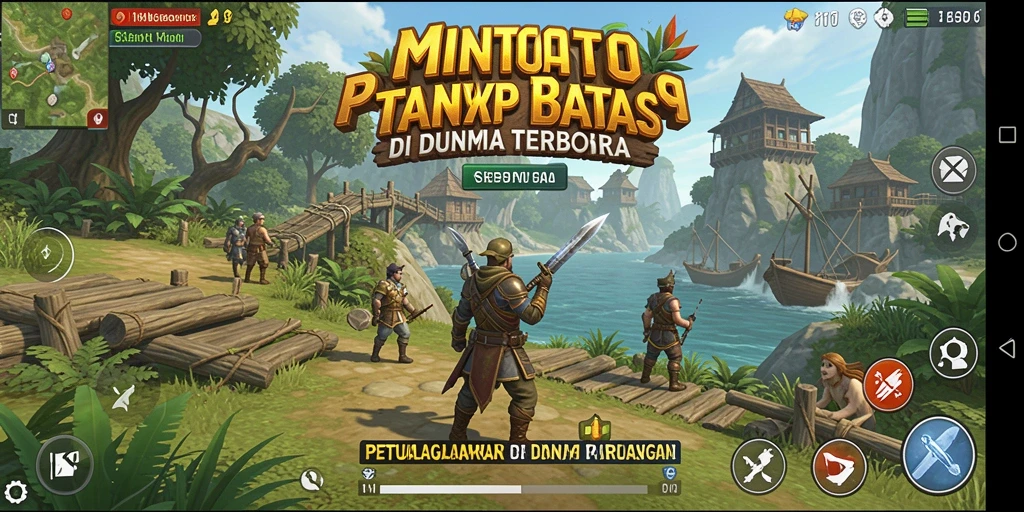 Screenshot menampilkan aksi seru di dunia terbuka MINTOTO.