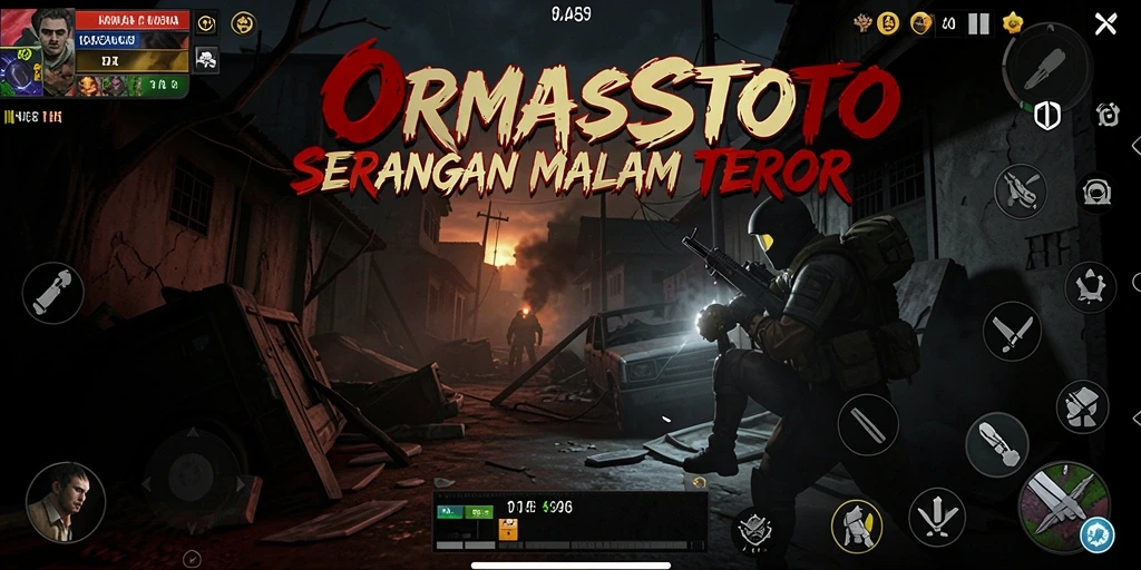 Screenshot ORMASSTOTO menunjukkan momen menyeramkan saat karakter menghadapi kegelapan.