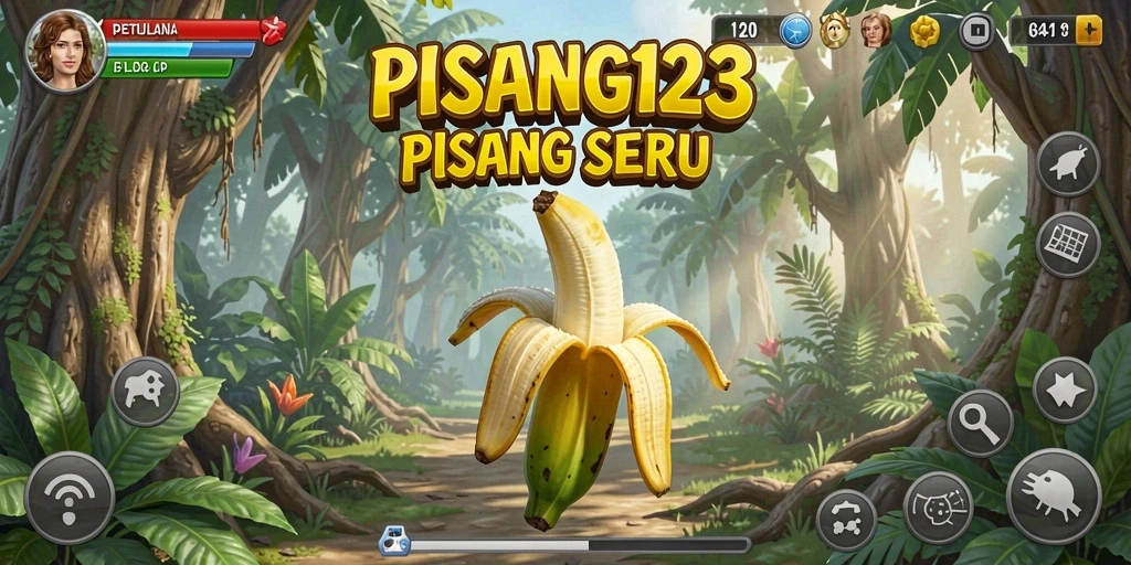 Screenshot gameplay PISANG123 dengan karakter pisang berpetualang.