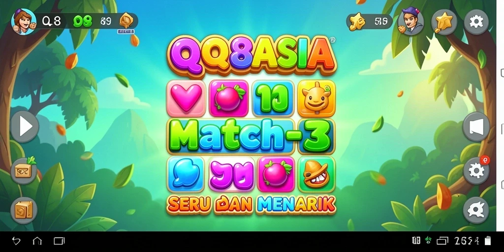 Tampilan menarik dari gameplay cerdas Match-3 QQ88ASIA.