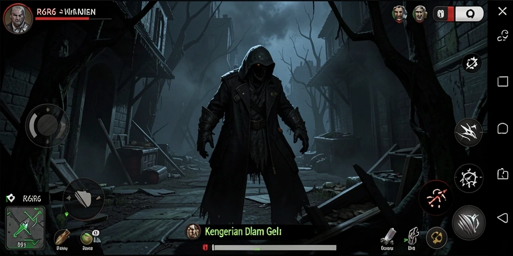 Screenshot utama R6R6 menampilkan suasana mencekam dalam gameplay Horror.