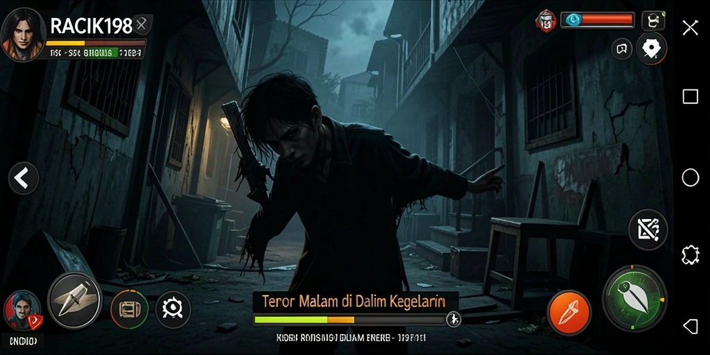 Tampilan gameplay menakutkan di dalam dunia <strong>RACIK198</strong>.