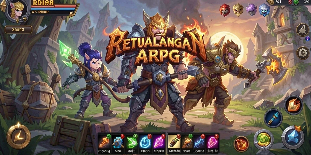 Screenshot RDI88 menampilkan aksi seru dalam pertarungan ARPG.
