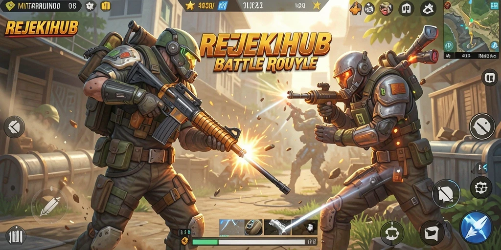Gameplay seru dengan pertarungan mendebarkan di REJEKIHUB.