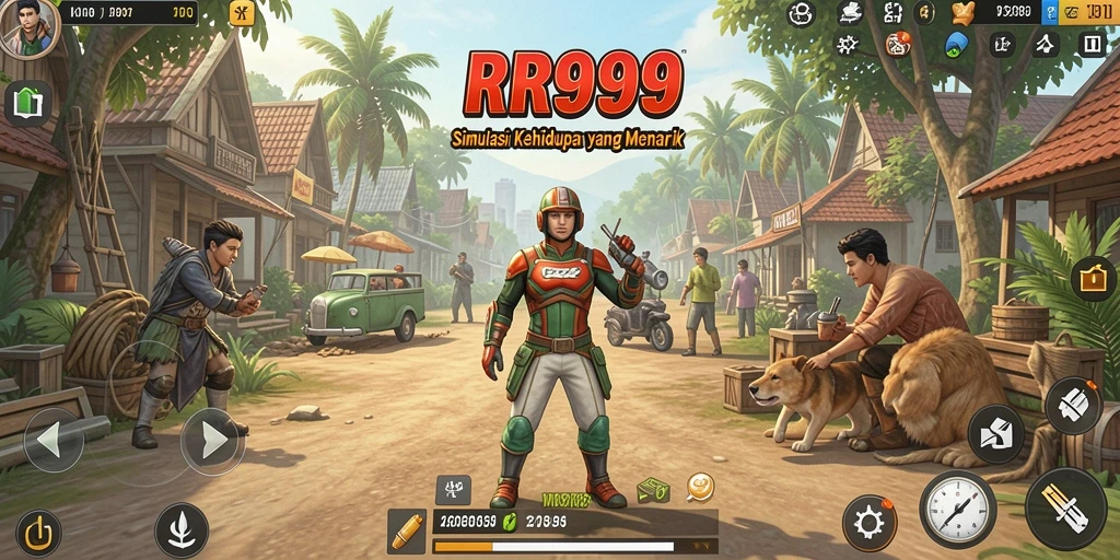 Tampilan gameplay menarik dari RR999 yang menunjukkan interaksi sosial.