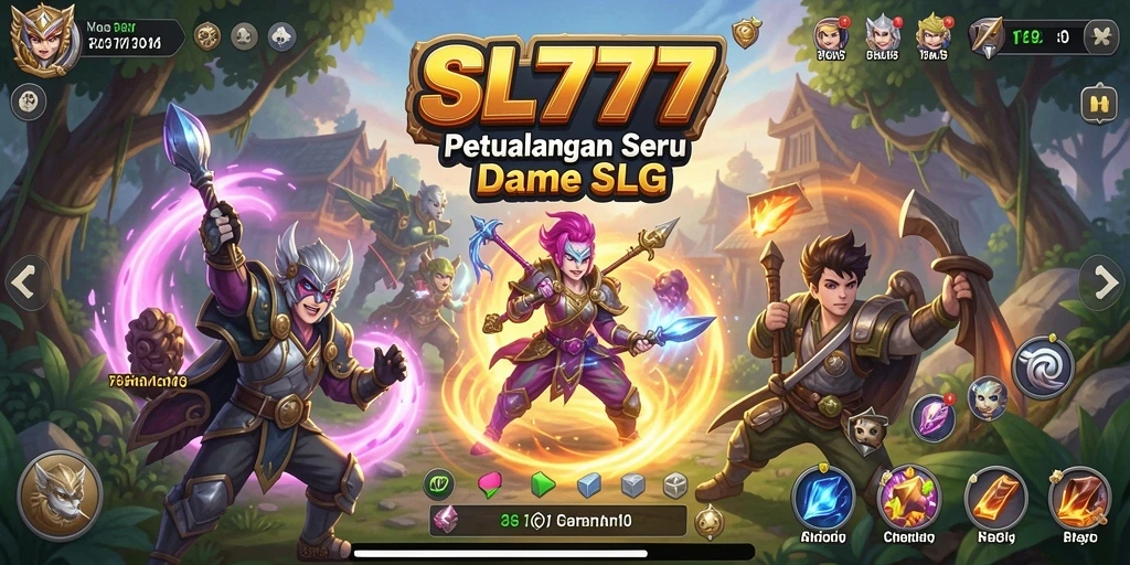 Screenshot gameplay SL777 yang menampilkan aksi seru dan strategi dalam game SLG.