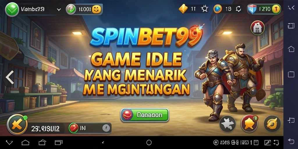 Screenshot gameplay SPINBET99 menampilkan antarmuka Idle yang menarik.
