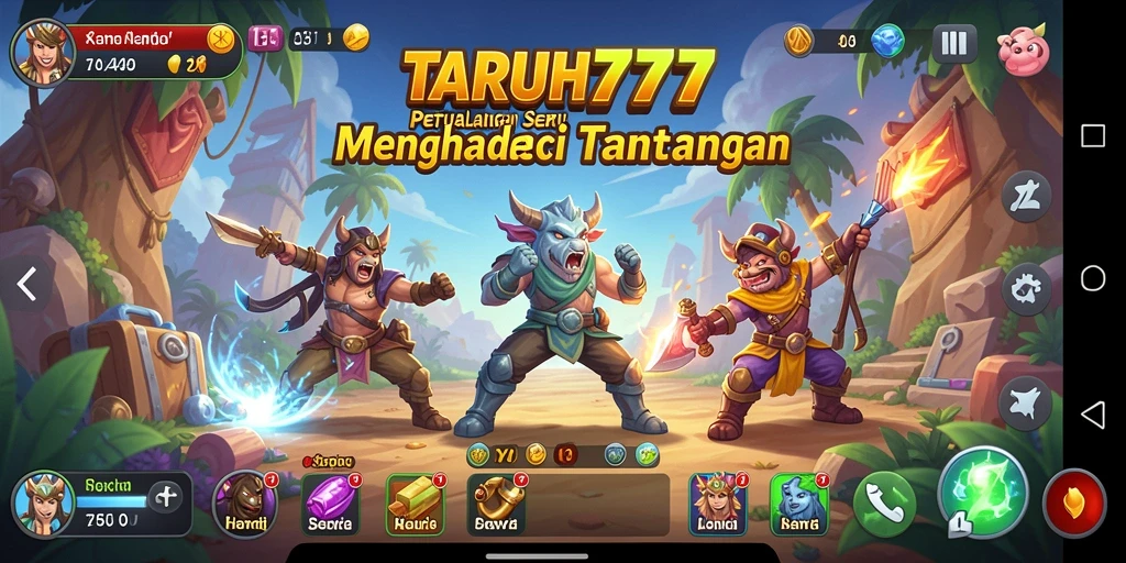 Tampilan gameplay TARUH777 menampilkan petualangan seru dengan rintangan yang menantang.
