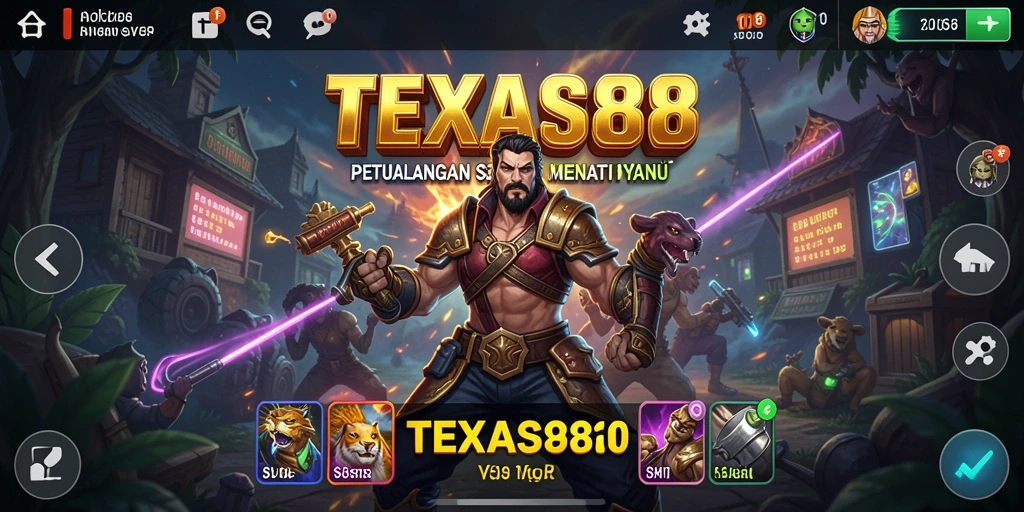 Tampilan gameplay seru TEXAS88 dalam dunia petualangan.