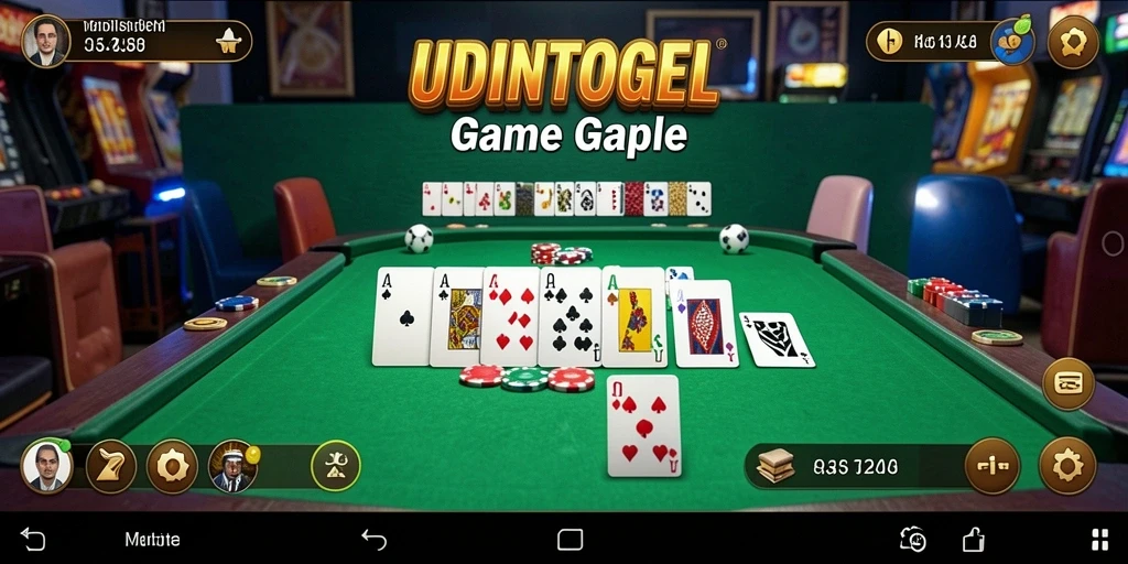 Screenshot gameplay UDINTOGEL menampilkan keseruan bermain Gaple.