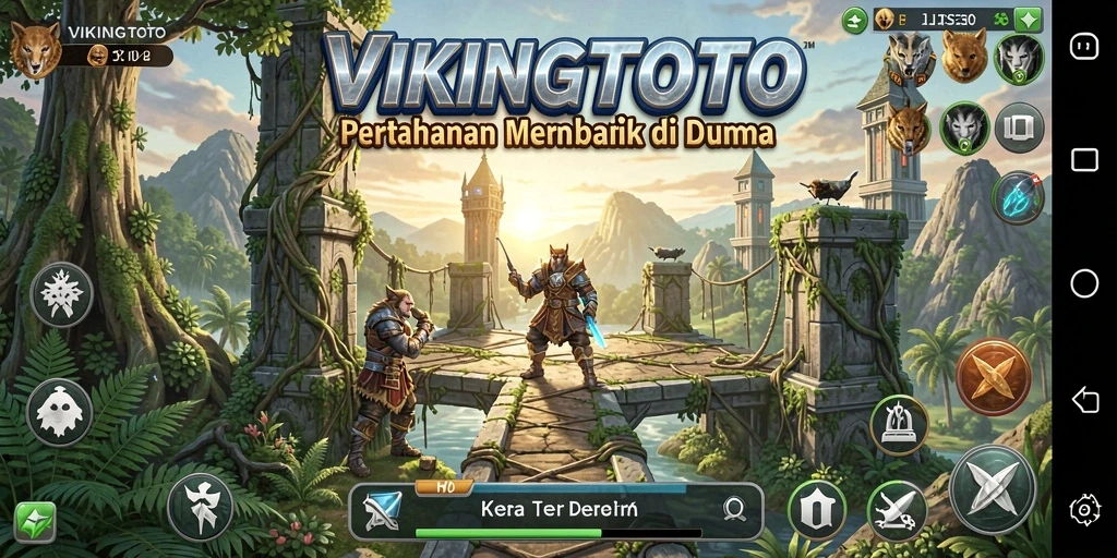 Tampilan seru gameplay Tower Defense di VIKINGTOTO.