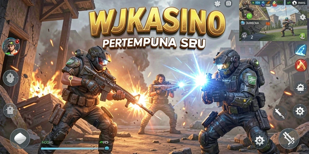 Tampilan seru pertempuran dalam WJKASINO dalam mode FPS.